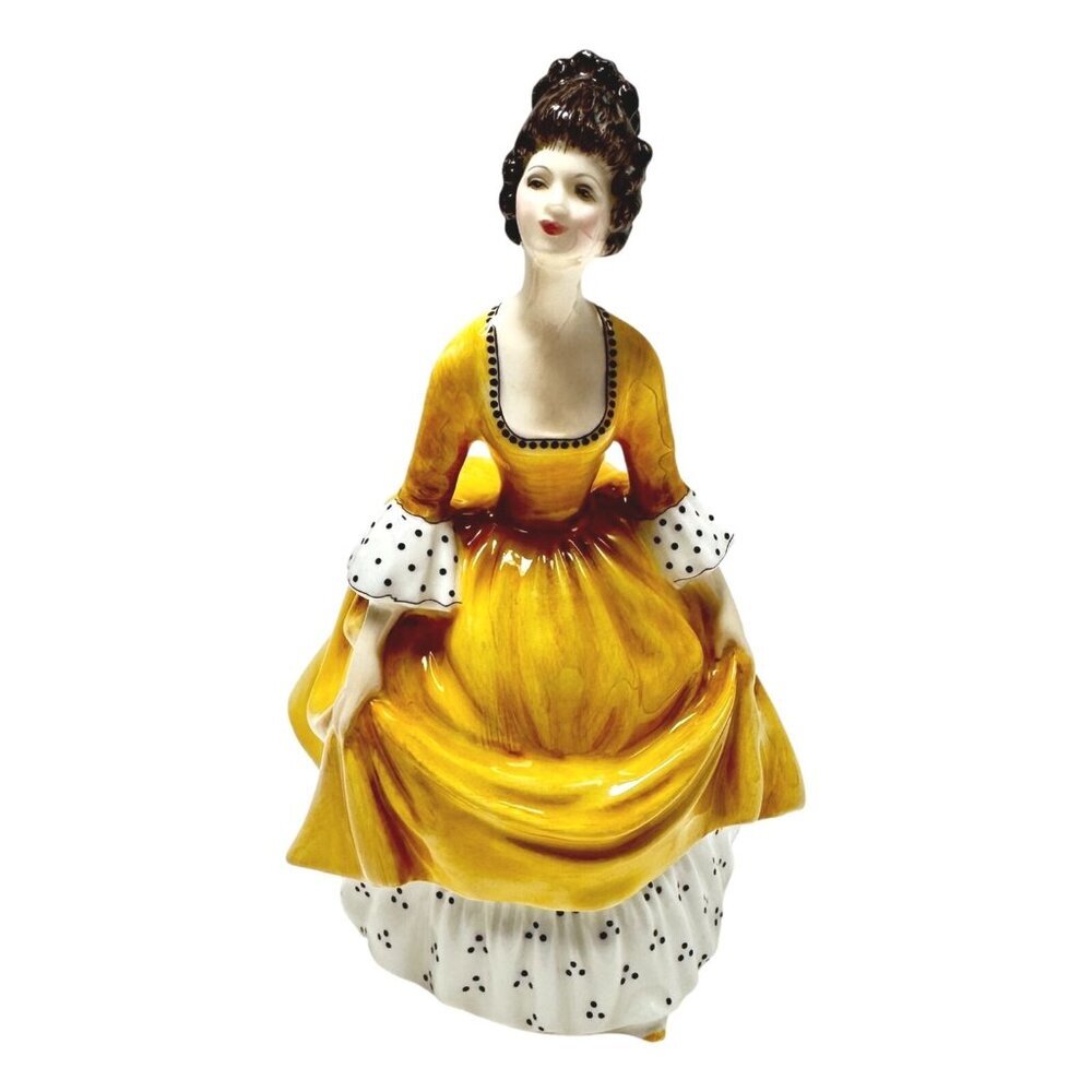 Royal Doulton Porcelain Figure Coralie 1963‎ Woman Yellow Dress HN2307